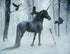 Gothic Unicorn & Crows in Snow